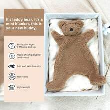 INS Nordic Home 1pc Cute, Soft Baby Safety Blanket, Cuddly Plush Animal Toy For Baby Girls And Boys, Adorable Bear And Lamb Blanket Toy, Infant And Toddler