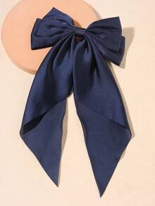 1pc Satin Bowknot Silk Hair Clip, Daily Wear Hair Accessory Valentine's Day Valentines Claw Clips Hair Claws Hair Barrettes, School Stuff, Elegant, College, Bows, Cute, Head Accessories, Hair Accessories For Women