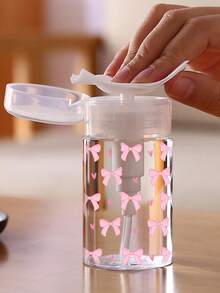 Chai bơm đựng dung tích 150ml/200ml/300ml dùng cho nghệ thuật làm móng, chai bơm trong suốt có họa tiết nơ hồng, hộp đựng dung dịch tẩy sơn móng tay có cồn, chai tẩy trang tái sử dụng dung tích lớn, dung dịch tẩy sơn móng tay, đầu bơm, chai đựng acetone rỗng du lịch, phụ kiện trang điểm thiết yếu cho ký túc xá và phòng tắm. - Nhiều màu - Xem 1