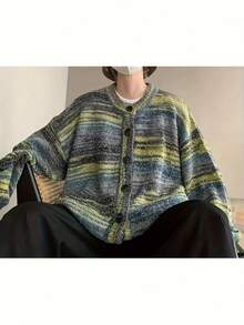 Men Cardigans - Yeşil - Görünüm 11