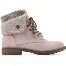 Women's Hiking Style Boot - Duena - Pale Pink/Fabric/Fleece - View 2