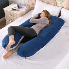 1 件 U 型水晶天鹅绒孕妇枕、身体枕、放松枕、床上用品、家居