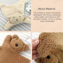 INS Nordic Home 1pc Cute, Soft Baby Safety Blanket, Cuddly Plush Animal Toy For Baby Girls And Boys, Adorable Bear And Lamb Blanket Toy, Infant And Toddler