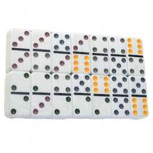 Christmas Double Six Color Dot Dominoes In Collectors Tin Box Black - Multicolor - View 8