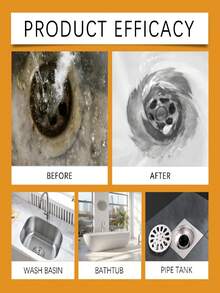 2pcs Drain Cleaner Powder, Household Kitchen & Bathroom Drain Clog Remover - Powdery - View 8