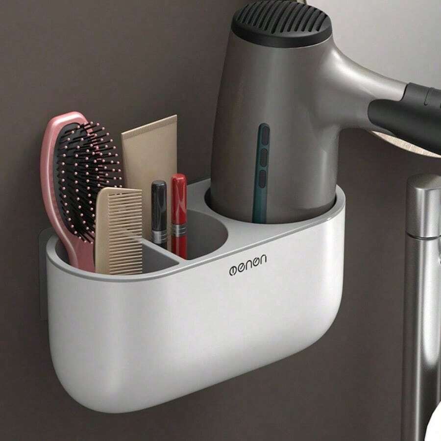 Bathroom Racks Bathroom Hair Dryer Rack Storage Rack Creative Wall Hanging Hair Dryer Shelf Hair Dryer Rack - Pink - View 1