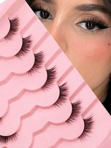 7-10-14-20 pares de pestañas naturales para gatos, pestañas set de pestañas, pestañas postizas, pestañas cómicas, pestañas transparentes y esponjosas, pestañas postizas, pestañas falsas, pestañas esponjosas, grupos de pestañas postizas, pestañas de visón, kits de pestañas kit de extensiones, pestañas esponjosas, pestañas puntiagudas - Negro - Ver 6