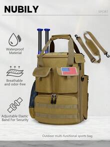 Baseball Bucket Bag Baseball Coaches Accessories Organizer With Insulation Pocket Tactical Softball Baseball Bag With Anti-Slip Bottom, Multiple Pockets For Bat, Gloves, Scoreboards - Multicolor - View 3