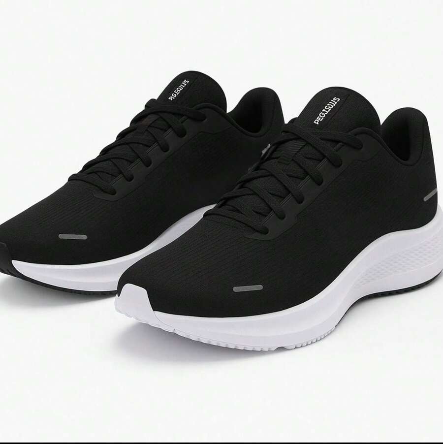 NK Zoom Men's Women's Gym Casual Walking Leather White Black Lightweight Comfortable Super Promotion. - 黑與白 - 查看 1