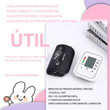 Digital Blood Pressure Monitor, Blood Pressure Monitor, Atrial Pulse, Health Protection, Three-Piece Set, Precision Pressure Measurement, Blood Pressure Measurement - White - View 3