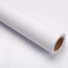1 Roll Matte White Contact Paper, Self-Adhesive Removable PVC Wallpaper, Suitable For Kitchen, Bedroom, Living Room, Countertop, Furniture, 15.74 Inches X 196.85 Inches
