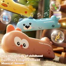 1 طقم لعبة هارمونيكا للأطفال، لعبة تعليمية مبكرة محمولة، آلة موسيقية شفوية، بوق للأطفال، تمرين النفخ والشفط لتمرين سعة رئة الطفل، آلة موسيقية، لعبة هدية (ألوان الملحقات عشوائية)