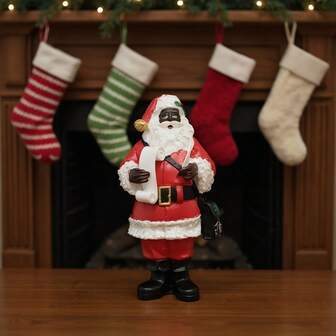 Bring The Joy Of Christmas Into Your Home With This Beautifully Crafted Santa Claus Resin Figurine. Designed With Festive Details, Santa Holds His Iconic List, Ready To Spread Cheer And Gifts.
