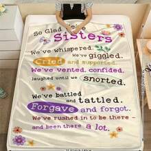 Heartfelt Sister's Gift,Modern Style, Versatile,Super Soft Flannel Printed 3D Blanket, As Birthday Gifts, Family, Wedding, Souvenir Blankets, Polyester Blankets Suitable For All Seasons, Washable, Machine Washable, Lightweight, Breathable, Comfortable, Warm, Unique, 280gsm For Him, Her Personalized Ideal Gifts For Her,Perfect Nap, Camping, Travel, Home, Daily Life, Office Decoration, Birthday, Anniversary, Valentine's Day, Thanksgiving, Christmas, Halloween, Wedding, New Year Gifts ,Sofa,Bed,Car,Bedroom,Living Room,Office,  Outdoor Camping, Beach,Wall Decoration - 多色9 - 查看 7