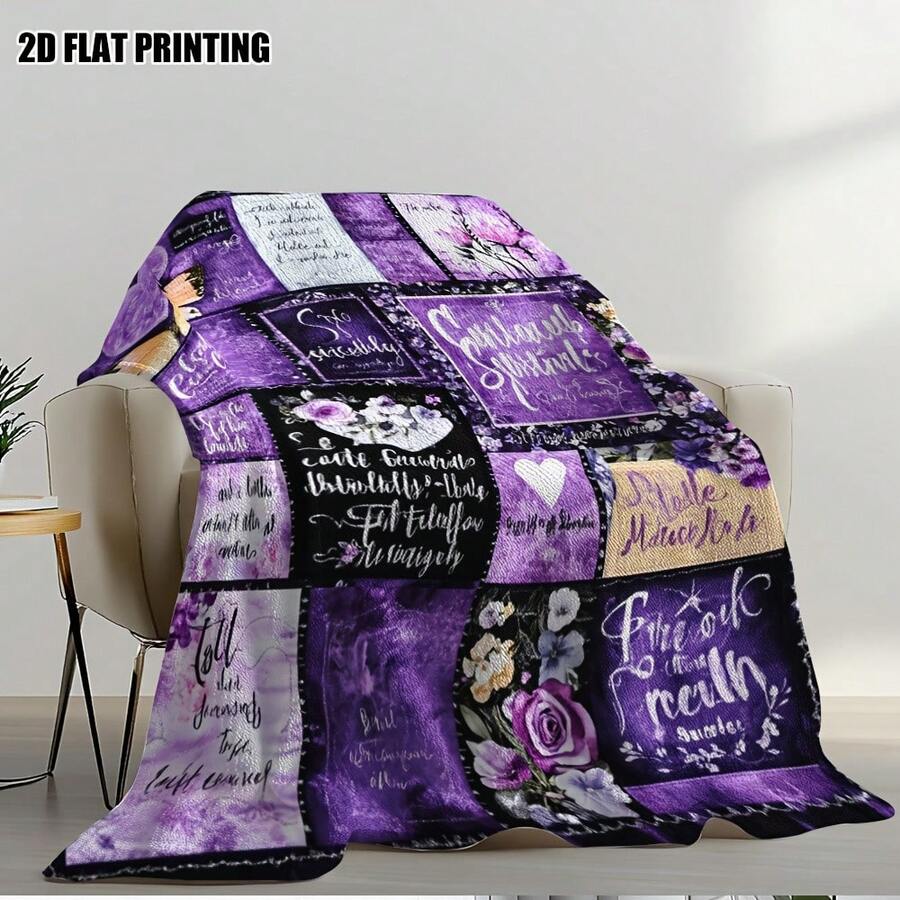 Heartfelt Sister's Gift,Modern Style, Versatile,Super Soft Flannel Printed 3D Blanket, As Birthday Gifts, Family, Wedding, Souvenir Blankets, Polyester Blankets Suitable For All Seasons, Washable, Machine Washable, Lightweight, Breathable, Comfortable, Warm, Unique, 280gsm For Him, Her Personalized Ideal Gifts For Her,Perfect Nap, Camping, Travel, Home, Daily Life, Office Decoration, Birthday, Anniversary, Valentine's Day, Thanksgiving, Christmas, Halloween, Wedding, New Year Gifts ,Sofa,Bed,Car,Bedroom,Living Room,Office,  Outdoor Camping, Beach,Wall Decoration - 多色10 - 查看 1