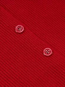 时尚女士纯色V领短款针织开衫毛衣，复古经典女装，适合圣诞节、新年穿着