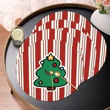 2pcs/4pcs/6pcs Christmas Tree Pattern Printed Diatomite Placemats, Home Decor, Suitable For Christmas Gifts, Christmas Decorations, Applicable To Dining Table, Coffee Bar, All Seasons, Washable Placemats, Room Decor, Coasters, Drink Mats, Drain Mats, Kitchen Dining Table Mats, Indoor/Outdoor Party Decorations, Home Decor, Ideal Gifts