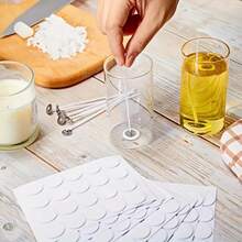 310/510 Pcs Candle Making Supplies Set, 1"/3.94"/6"/8" Candles, 10 Candle Holders And 100 Candle Label Stickers, For Pillar Candles And Candle DIY - White - View 3