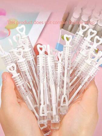 30/50/100 Pieces/Set - Transparent White Bubble Tube, Plastic Bubble Soap Bottle (Anhydrous), Birthday Party Supplies, Happy Wedding Bride Bath Gift, Happy Birthday Party Decoration, Event Party Gift (Excluding Bubble Solution)