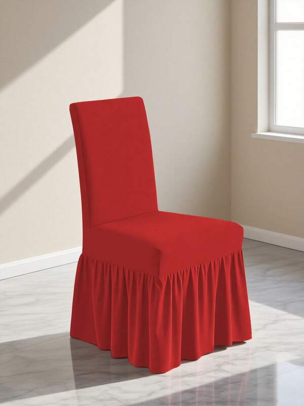 1/4 pezzi Coprisedia in seta di latte tinta unita, copertura completa, antiscivolo, durevole, lavabile, altamente elastica, adatta per Natale, feste, matrimoni, banchetti, eventi, pranzi, celebrazioni