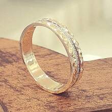 14k Gold Plated Elegant & Luxurious Promise Ring For Women, Suitable For Gifts And Daily Wear, Exquisite Ladies Ring, Perfect For Valentine's Day, Anniversary, Birthday Gifts