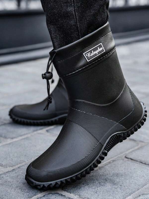 Fashionable Anti-Slip Rain Boots For Men, Short Waterproof Shoes, Outdoor Fishing Washing Car Rubber Boots