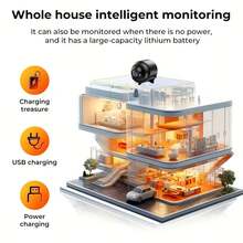 1pc /2pcs Small Wireless Hidden Smart Camera, HDWiFi Mini Surveillance Camera, With Support, Motion Detection And Application Control, Is Suitable For Indoor And Outdoor Dog And Cat Monitoring/Home/Recording/Law Enforcement/Evidence Collection. (No Battery)