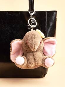 1 件小象钥匙扣、毛绒钥匙扣、可爱小象毛绒钥匙扣、创意包包钥匙扣、情侣钥匙扣、可爱动物钥匙扣、钥匙扣挂件、包包挂件、包包饰物、汽车钥匙扣、背包挂件、钱包挂件、情人节礼物、派对礼物、毕业礼物、精美礼物、教师礼物、周年纪念礼物、新年礼物、生日礼物、结婚礼物、感恩节礼物 - 彩色 - 查看 2