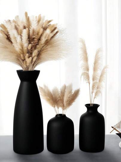 Piece/Black Vase Set 3/1 ative Small Vases, Moderne Bohemian Rural Home ation Creative St Table, Bookshelf, Entrance Vintage Mor Craft Display On TV Cabinet, Zachte ation, Beige Vases Bloemen s, Birthday, Graduation. Room Flower Glass view 2