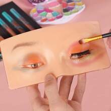 DQFART 3D Realistic Makeup Practice Board, Reusable Eye Shadow Practice Pad, Suitable For Makeup Artists Practice, Can Be Used For Eye Shadow, Eyeliner, Eyebrow Shaping, Creating Realistic Facial Skin Makeup. - Yellow - View 7