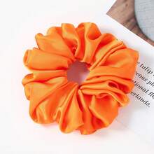 1 Stück eleganter Satin Oversized Scrunchie Haarzubehör für Frauen, einfach & modisch, zerknitterter Chiffon Stoff Haargummi, Große Größe, geeignet für europäischen und amerikanischen Stil, Scrunchie Haargummis