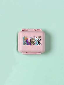 Mini 6-Grid Portable Pill Box, 6-Grid Small Pill Box, Pink Small Pill Box With Medical Element Pattern, 6-Day Storage Box, Initial Travel Pill Box, 6-Grid Portable Pill Box, Daily Vitamin Pill Box, Pocket Wallet Small Pill Box, Letter Id Pendant Storage Box, Earring, Ring, Jewelry Storage Box, Home Must-Have, Travel Must-Have Travel Essentials For Holiday Vacation Medicine Organizer Emergency Kit For Travel For Outdoor First Aid Bag