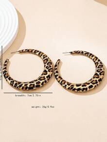 1 par de pendientes de aro geométricos asimétricos y sobredimensionados, vintage y exagerados de alta gama