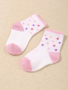 24-Pair Pack Of Baby Girl And Toddler Candy Colors Socks With Adorable Cartoon Animals - Butterflies, Rabbits, Hearts & Flowers. Fun, Unique Patterns, Skin-Friendly And Soft. , Versatile Mid-Calf Socks For Daily Wear, Festival Gifts, Travel. Colors And Styles Randomly Shipped - Multicolor - View 5