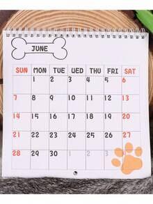 Calendar elegant de birou 2026 - Planificator lunar și zilnic cu ilustrații drăguțe cu câini, organizator portabil pentru acasă și birou, cadou perfect pentru Anul Nou, Halloween, Crăciun, ziua de naștere și alte sărbători