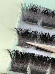 Bộ 168 sợi mi giả, độ cong 200DD, mi nối dày 10-16mm, phù hợp cho người mới bắt đầu. - màu đen - Xem 6