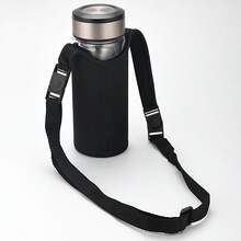 1pc Plain Portable Neoprene Water Bottle/Cup Sleeve, Minimalist Design For Camping, Travel, Back To School - Multicolor - View 5