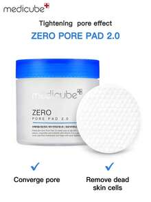 Medicube K-Beauty 70片/盒 Zero Pore Pads 2.0，双质地洁面棉片，蕴含4.5% AHA乳酸和0.45% BHA水杨酸，有效去除角质并缩小毛孔，适合所有肤质，韩国护肤品 - 70 Pcs/Box - 查看 9