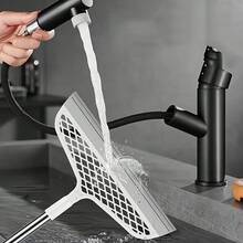 Long Magic Broom,180° Degree Design Hair & Dust Removal Tool For Hard Floors & Carpets, Ergonomic Handle For Bathroom, Living Room, Bedroom, Versatile Cleaning , Durable Construction - trắng - Xem 5