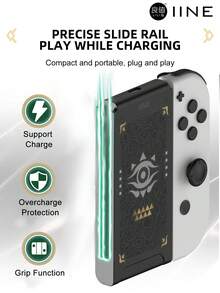 IINE INE Charging Grip Compatible With Nintendo Switch Switch OLED Joycon Charger Controller Game Console Accessories Gaming Controle Gamepad Joystick Charging Dock Rectangle Shaped Type-C Port 1pc