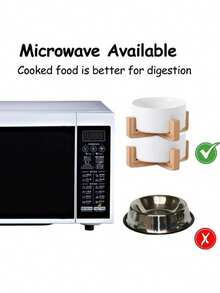 陶瓷狗碗带木架，重型防溢宠物食品和水碗套装，防滑稳定底座，慢速喂食器，易于清洁