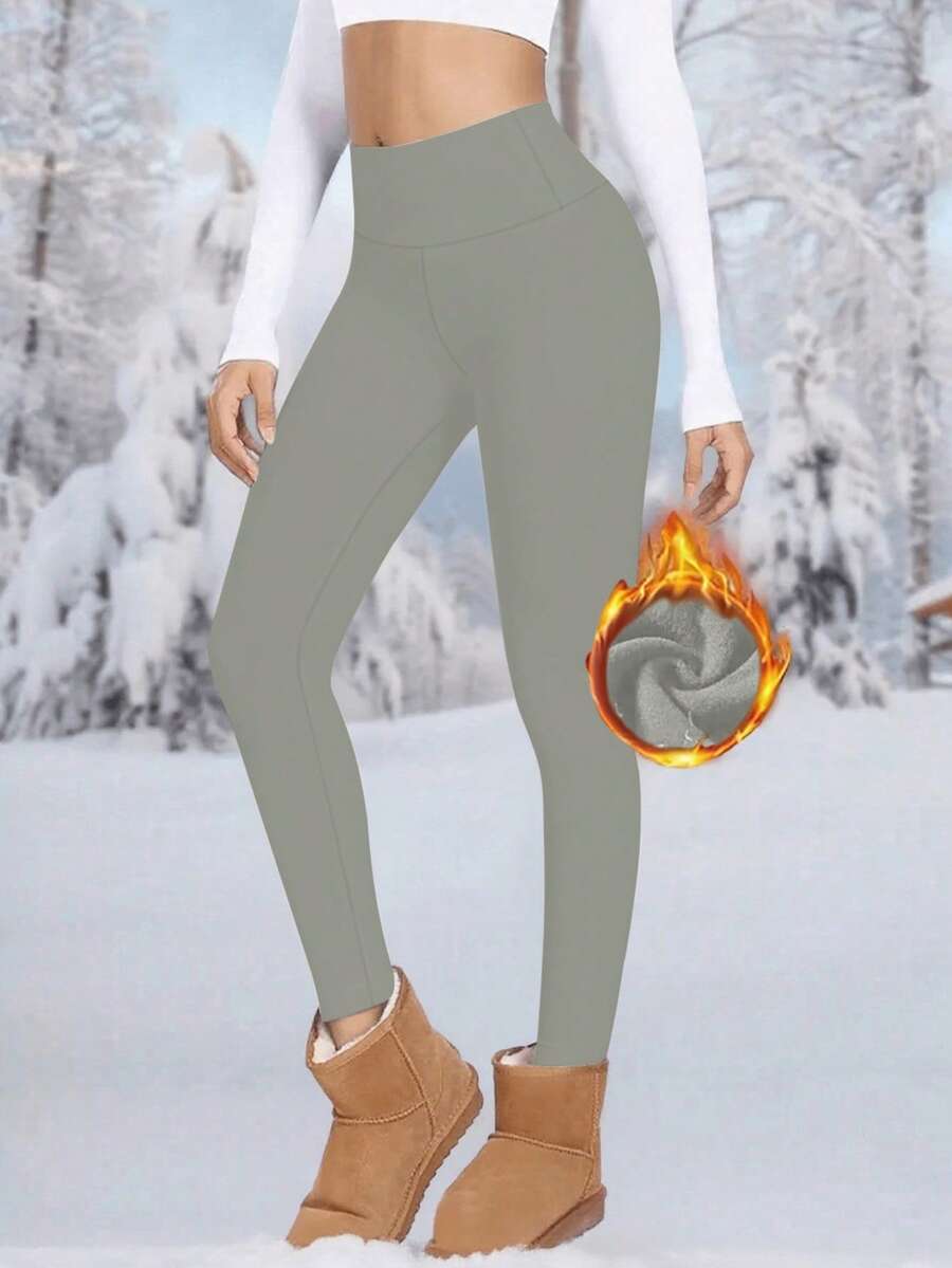 Leggings thermiques taille haute pour femmes, pantalon épais et chaud pour les sports d'hiver, pantalon de yoga doux, vêtements pour femmes