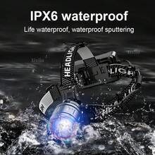 800W High-Power LED Headlight USB Rechargeable Remote Flashlight Ultra-Bright Long-Distance Tactical Light Infrared Sensor Fluorescent Flashlight Suitable For Camping, Cycling, Hiking, Night Climbing, Fishing And Hunting Light - Black - View 10