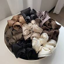 1pc/3pcs Elegant Satin Scrunchies With Ruffle Edges, Soft & Stretchy Hair Ties For Buns, Ponytails, Everyday Use
