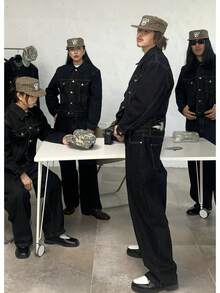 Early Autumn New Flat Top Retro Baseball Cap For Women Three-Dimensional Embroidered Baseball Cap Casual All-Match Flat Brim Baseball Cap For Men