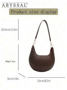 Ladies Bag; Korean Version Of Fashion Retro Handbag For Women; Tote Bag New Fashion Simple Texture Single Shoulder Bag Leisure Handbag Crescent Moon Small Travel Accessories,Halloween,Halloween Decor,Fall Decor[US Local Warehouse] - Nhiều màu - Xem 7
