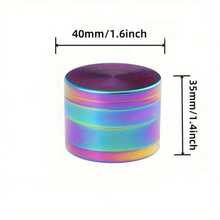 1.6 Inch Colorful Herb Grinder Spice Mill Mortar Pestle Salt Crusher Tobacco Bud Vanilla 4 Sections Zinc Alloy Portable Smoking Accessories Cigarette Tool Gift