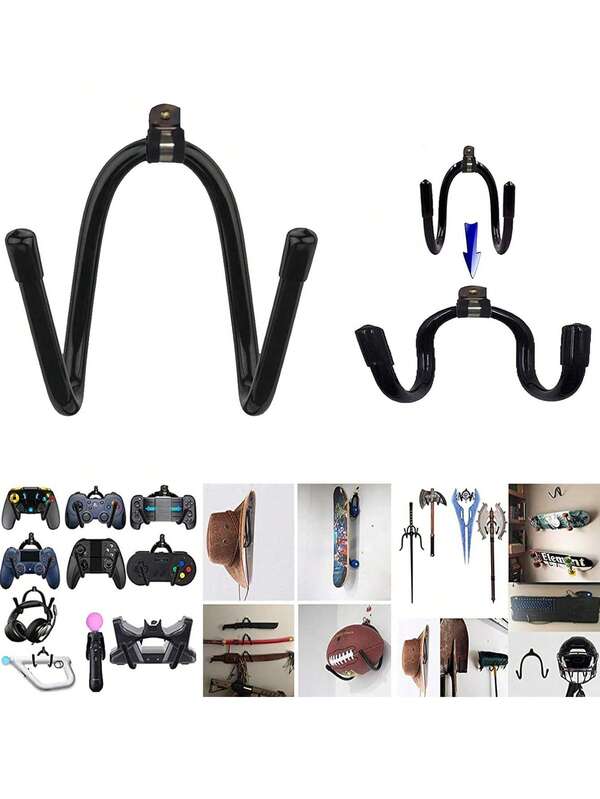 1 pezzo Gancio da parete per skateboard, Supporto per skateboard, Supporto per armi, Gancio da parete per armi, Adatto per qualsiasi fucile, fucile a canna liscia, arco con tampone e acciaio pesante, Supporto da parete, Portachiavi, Mensola galleggiante, Organizer, Natale, Decorazioni natalizie, Ganci, Appendiabiti da porta, Camera da letto, Appendiabiti, Gancio da parete, Portachiavi, Portachiavi da parete