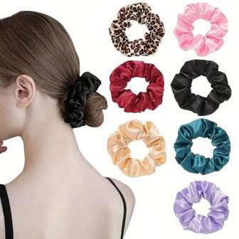 1/6pcs/Set Solid Color Hair Scrunchies Set For Women Elastic Holographic Ponytail Holder Hair Accessories Ropes Scrunchie Traceless Hair Ties,Stocking Stuffers,Stocking Fillers,Stocking Stuffers For Women,Stocking Fillers Women,Christmas Gifts,Gifts,Christmas Stocking Fillers,Gifts For Women,Gift,Christmas Gift,Stocking Stuffers For Adults,Stocking Fillers For Adult,Hair Stuff,Women's Accessories,Stocking Stuffer,Coming-Of-Age Hair Accessory,Christmas Hair Accessories,Gift Ideas For Women,Beauty Stocking Fillers,Christmas Gifts For Women