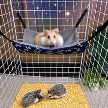 Small Animal Hideaway& Hammock, Cozy House With Roof For Small Pets To Sleep And Hide - Washable Pet Cave& Hideout Corner, Hanging Hammock Hideout Bed, Cage Accessories For Guinea, Hamster, Rat, Glider, Squirrel, Ferret, Kitten, Squirrel, Chinchilla